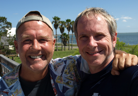 Photo of Marty Rathbun and Steve Hall near Texas coast