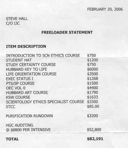 Copy of Steve Hall's $82,191 freeloader debt