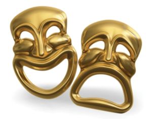 Illustration of Greek drama masks